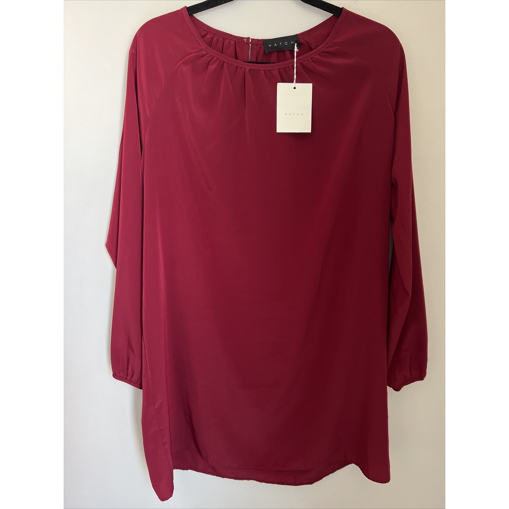 NWT Hatch Maternity Dahlia Dress in Scarlet Size 1 Small Shift Long Sleeve